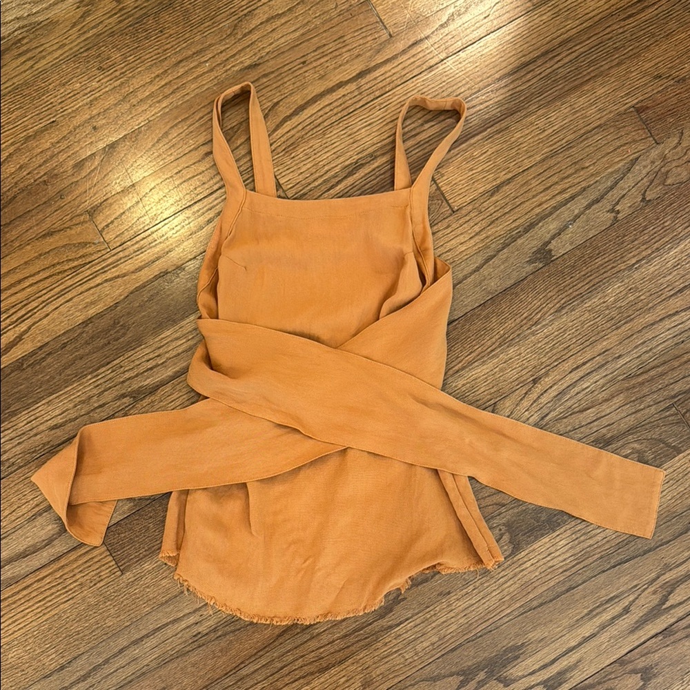 Rust Orange Wrap Tank Top